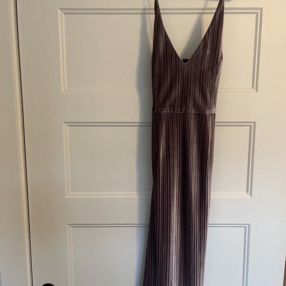 Purple velvet dress